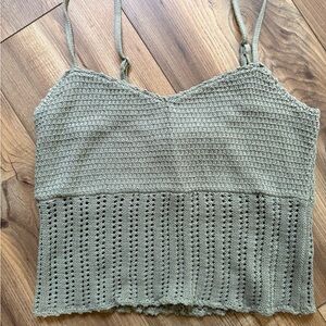 Abercrombie & Fitch Olive Knit Camisole
